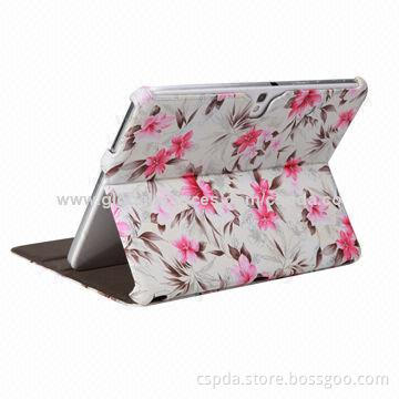 Flower Cloth Hot Setting PU Cases for Samsung Galaxy Tab Pro 10.1, with Three Viewing Angles